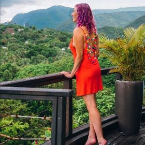 Pitusa Mini Pom Pom Necklace Dress